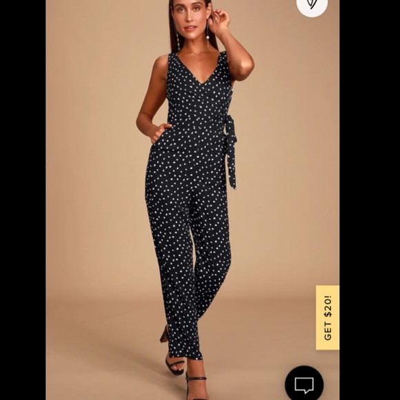 Lulus Aislinn Black Polka Dot Sleeveless Jumpsuit XS - Picture 3 of 5